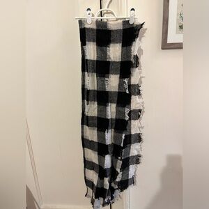 Madewell Black and White Wool Scarf